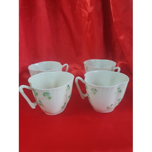 545 - Set of 4 vintage Belleek mugs