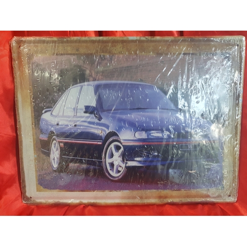 581 - Large car tin sign