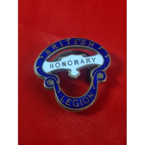 196A - Vintage Large British Honorary British Legion. Lapel Badge