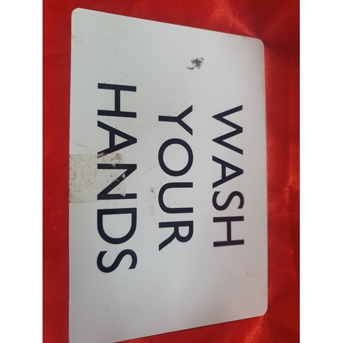 014T - Wash your hands tin sign