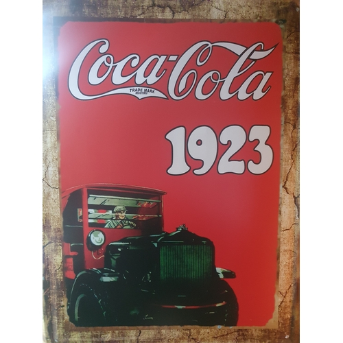 701 - Large coca Cola tin sign