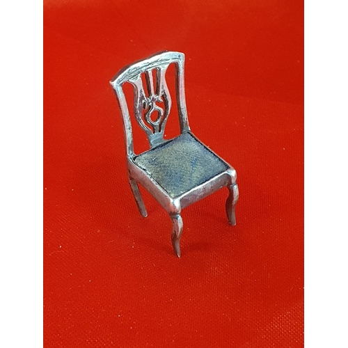 709 - Sterling Silver 925 miniature chair