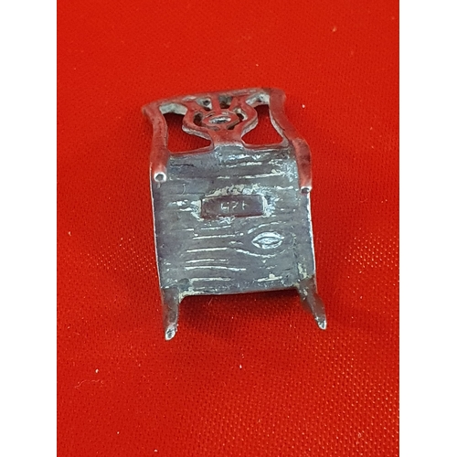 709 - Sterling Silver 925 miniature chair