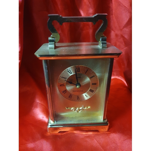 1U - Large Westminster brass German clock