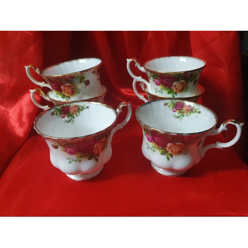 16G - 6 old country rose royal albert cups