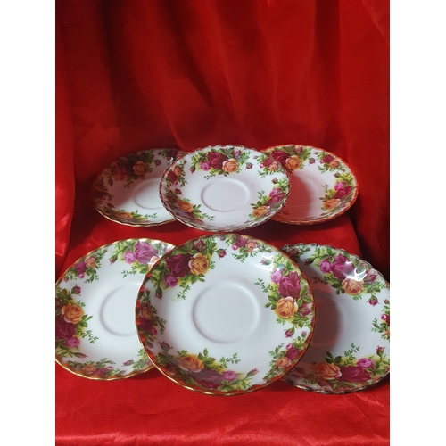 014 - Set of 6 Royal albert Saucers