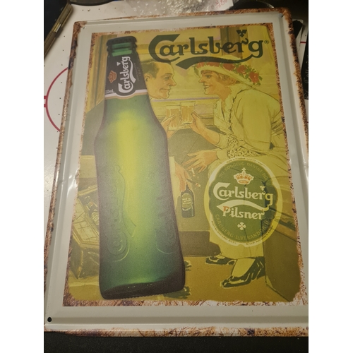 18I - Large calsberg tin sign