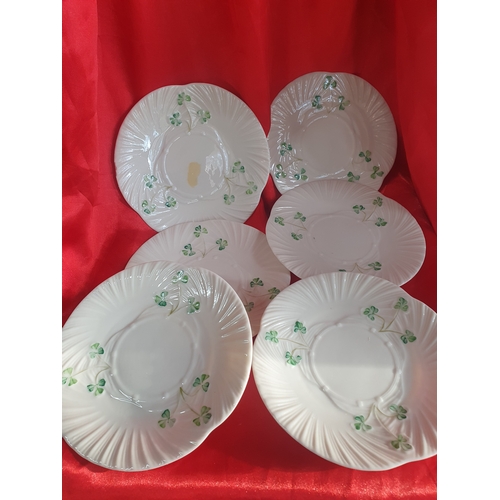 796 - Set of 6 vintage Belleek plates