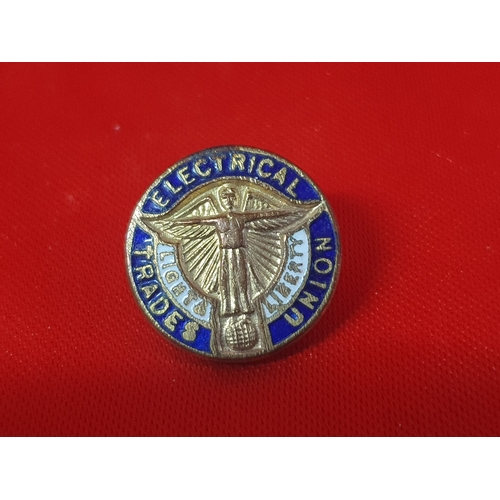 16O - Vintage electrical trade union badge