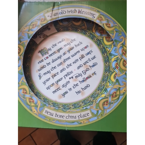 6Y - Old irish blessings bone china plate boxed