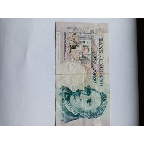 9O - Bank of england £5 note