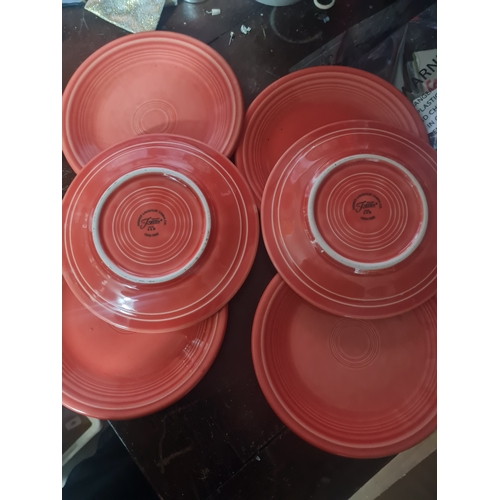 6E - Set of 6 American fiesta plates