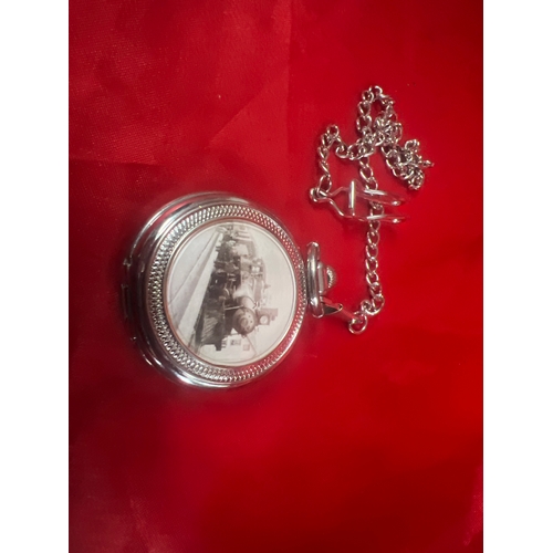 25 - Train theme pocket watch pwo