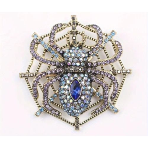 019 - Large spider broach Rhinestone