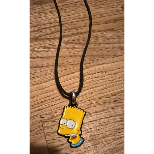 7 - Bart Simpson necklace