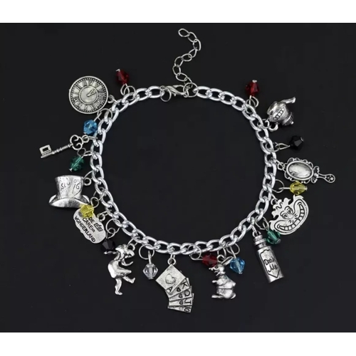 63 - Alice in Wonderland charm bracelet