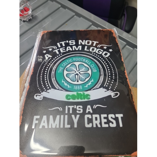 12W - Celtic fc tin sign