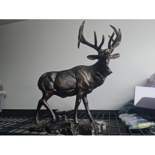 04A - Large cast iron stag