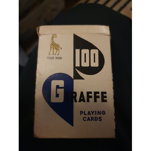 88C - Vintage giraffe playing cards