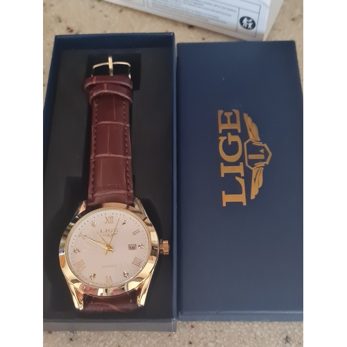 016E - New luxury lige watch boxed