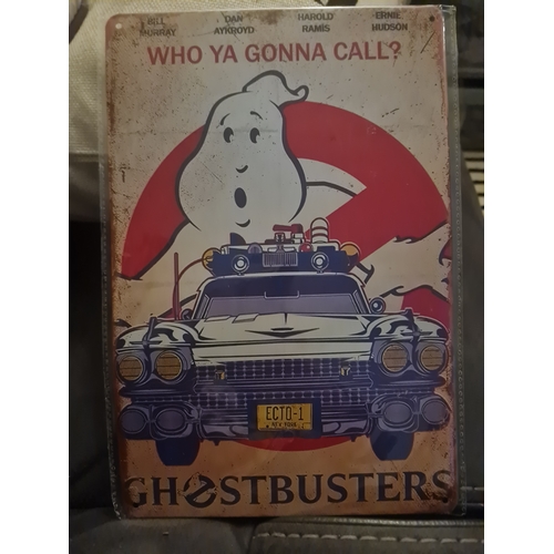 012G - Ghostbuster tin sign