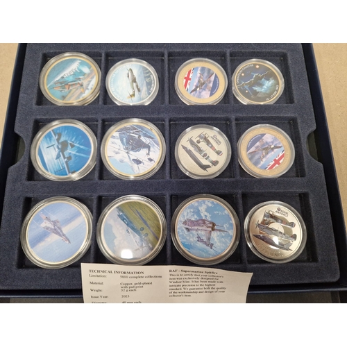 1M - Raf spitfire collecters coins cased