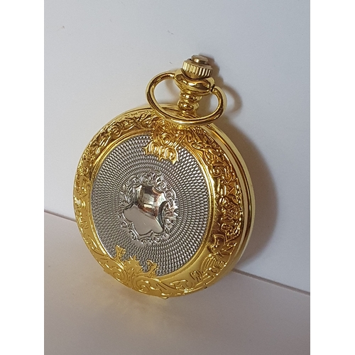 34D - Beautiful 2 tone pocket watch