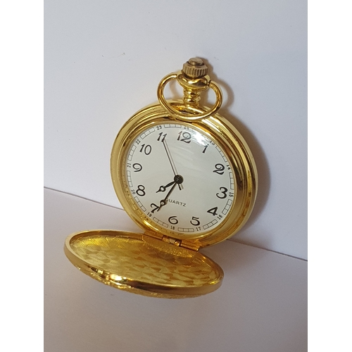 34D - Beautiful 2 tone pocket watch