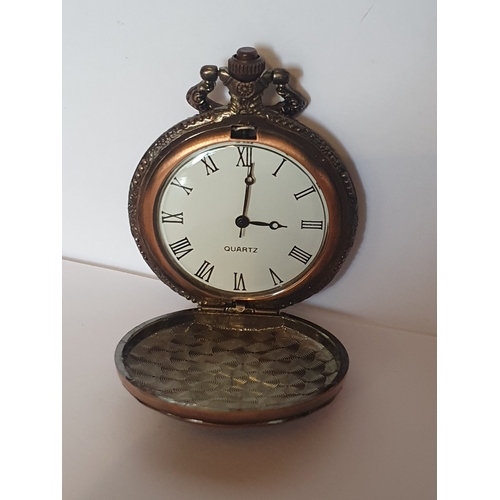 144D - Beautiful Ship Detail Pocket Watch