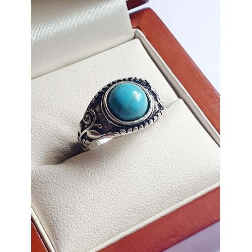 63R - Lovely Teal Stone Ring