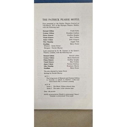 10 - The Patrick Pearse motel.  Hugh Leonard.  French's acting edition.  Very good