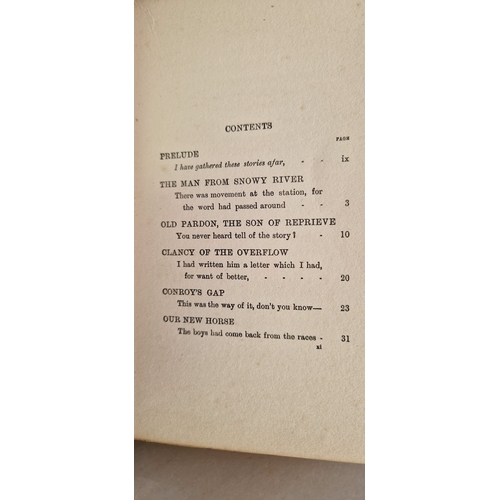 14 - The man from snowy river and other Verses.  A B Paterson 1st Edition 1927. Numbered copy