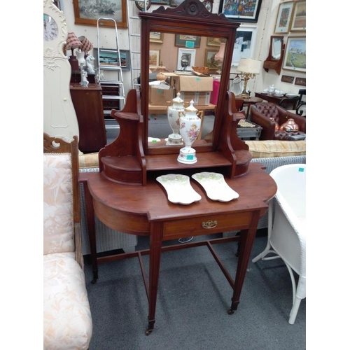 137 - Edwardian Walnut Dressing Table