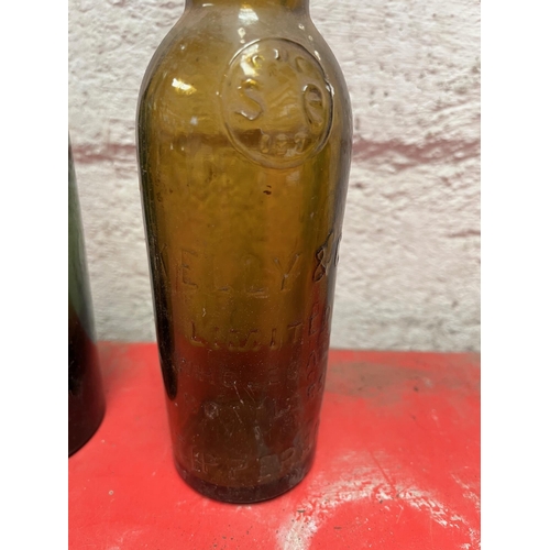 100 - 2 Antique bottles, Kirker & Co Ltd , Kelly & Co