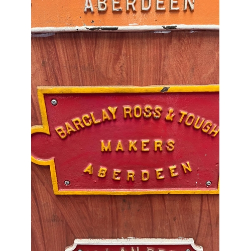 111 - Mounted name plates, Ipswich, and Aberdeen interest.