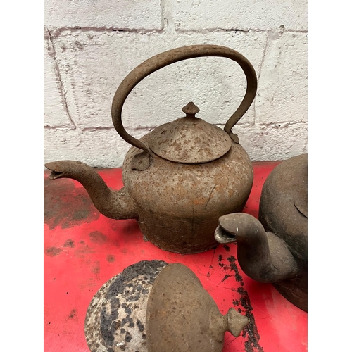 12 - Antique Kettles