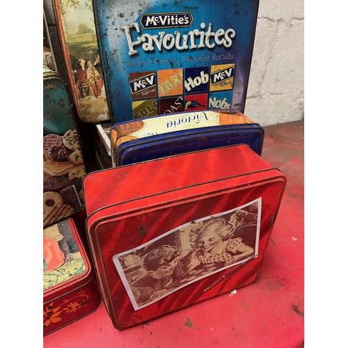 40 - Collection of Vintage biscuit tins.