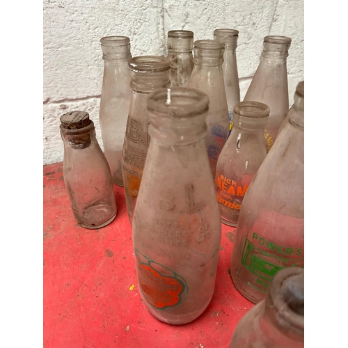 72 - Collection of milk bottles, Irish