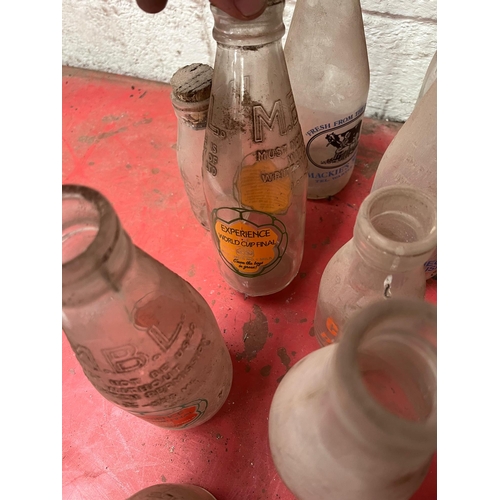 72 - Collection of milk bottles, Irish