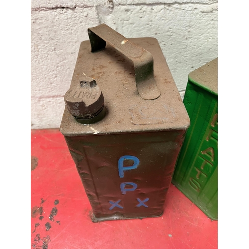 78 - Two Pratts petrol cans.