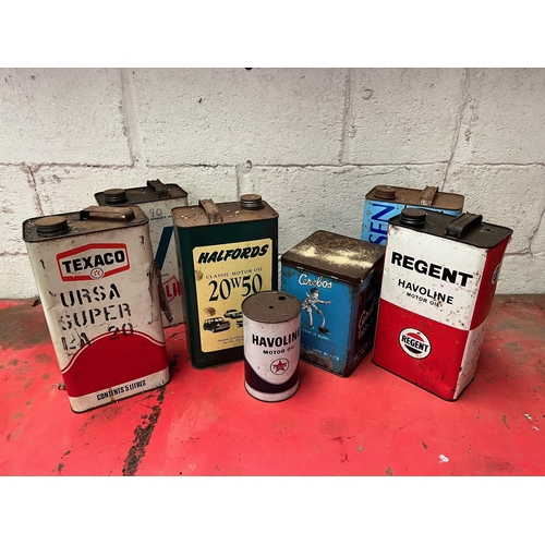 23 - Collection of Vintage oil cans etc.