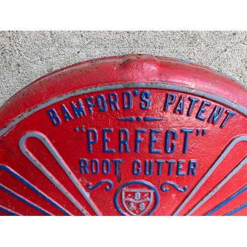 437 - Bamfords root cutter cover. {67 cm W x 36 cm H}