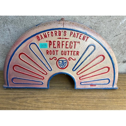 438 - Bamfords 'Perfect' root cutter cover. {70 cm W x 37 cm H}