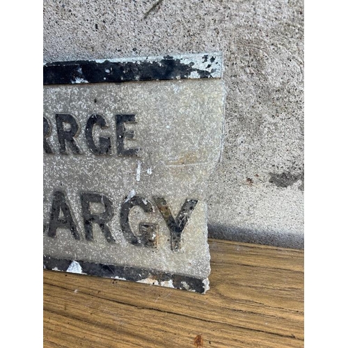 447 - Ballynacargy finger sign as found. {70 cm W x 16 cm H}