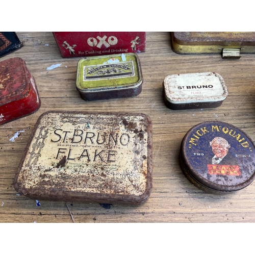 450 - Collection of vintage tobacco tins and other tins.