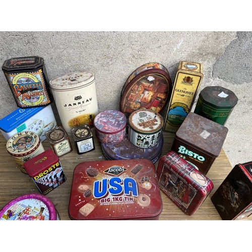 453 - Selection of various tins.