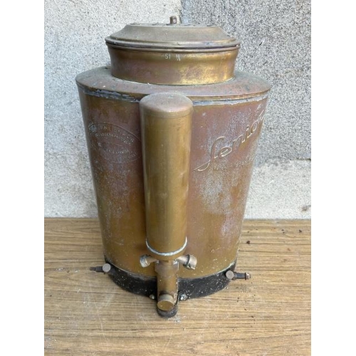 479 - Senior rare brass sprayer. {32 cm W x 55 cm H x 26 cm D}