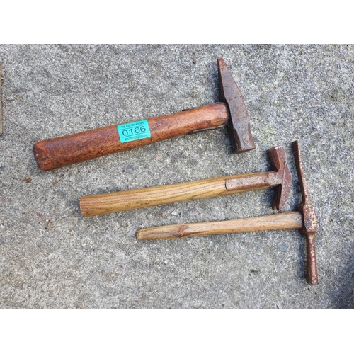 166 - Three unusual hammers.