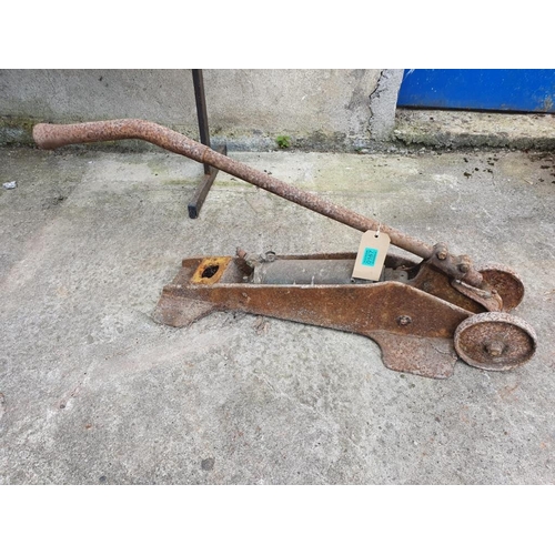 167 - Antique Dunlop brass and metal hand pump.