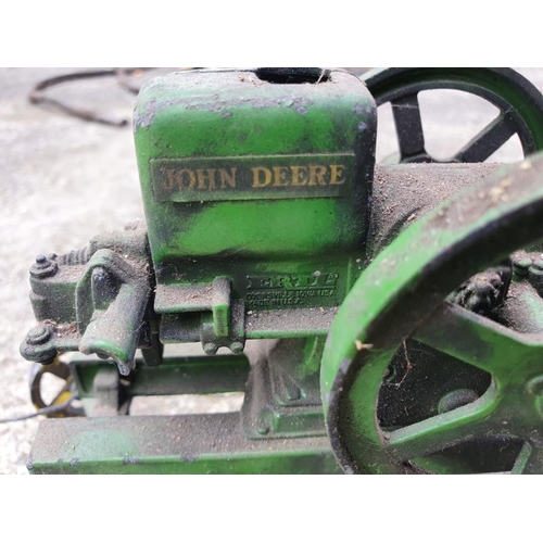 173 - Model of a John Deere steam engine. {W 16 cm x H 13 cm x D 10 cm}